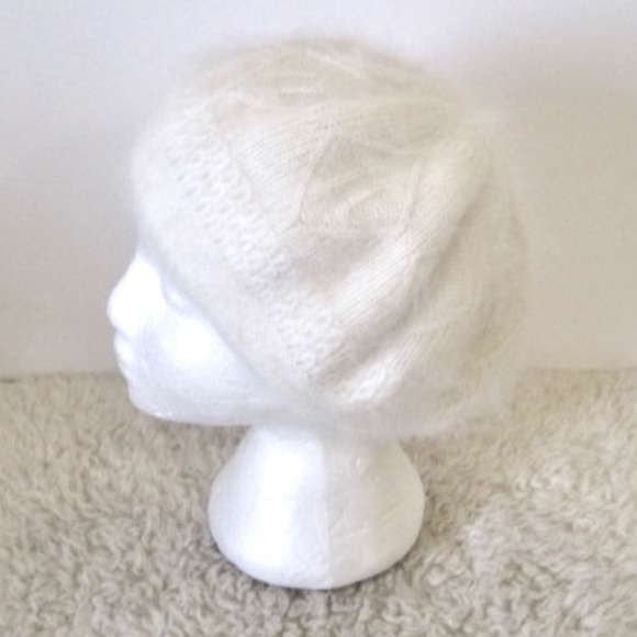 Angora Blend Knitted Beret - Picture 2 of 8